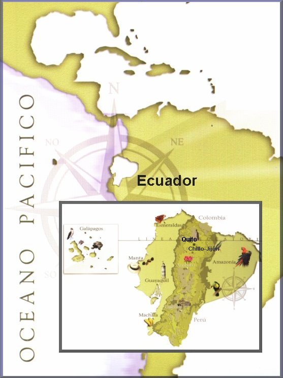 Ecuador: Map of South America and Ecuador