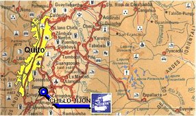 Ecuador: Map of the Quito area